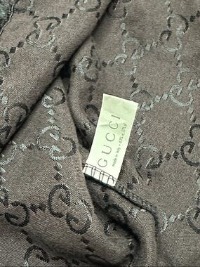 Gucci Brown GG Monogram Satin Drawstring Dust Bag large